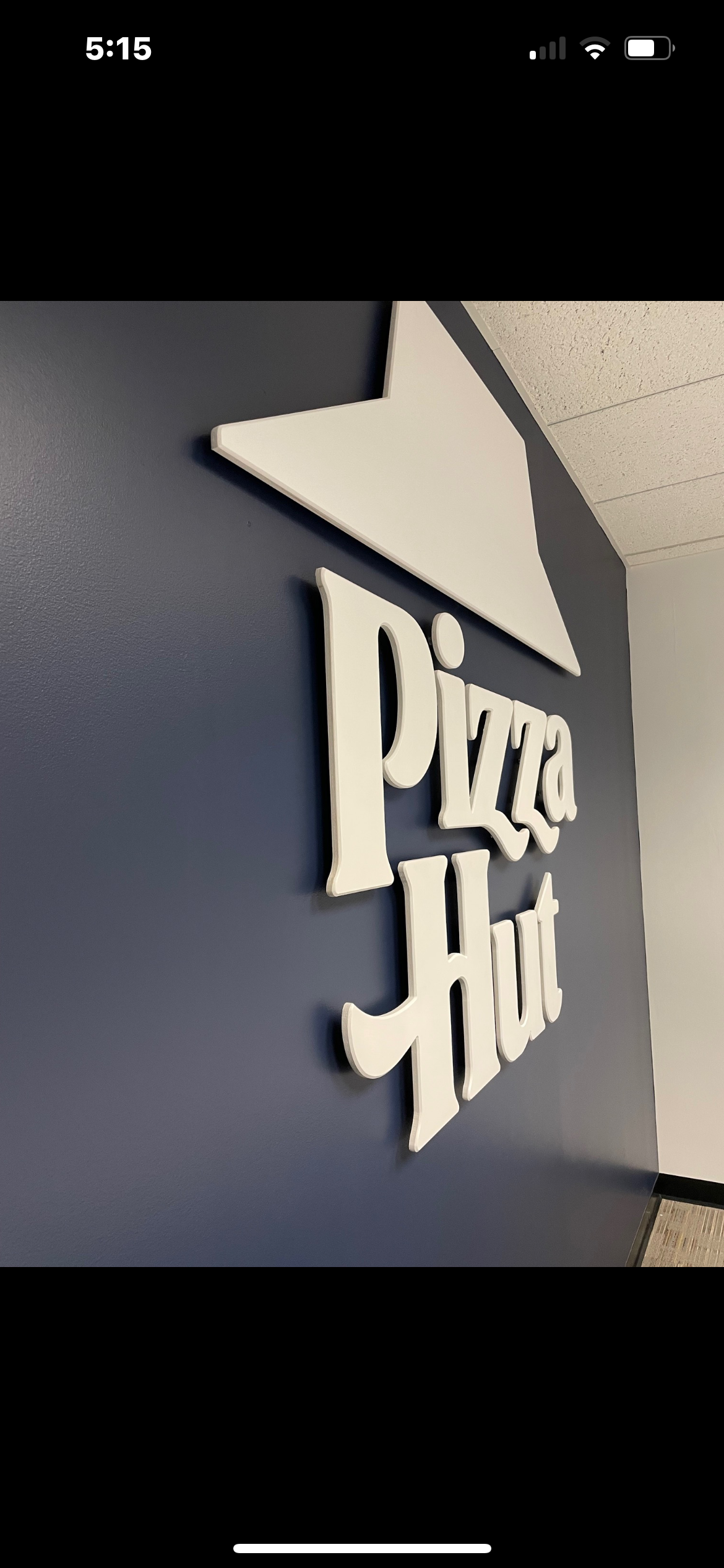 Pizza Hut CNC wall feature