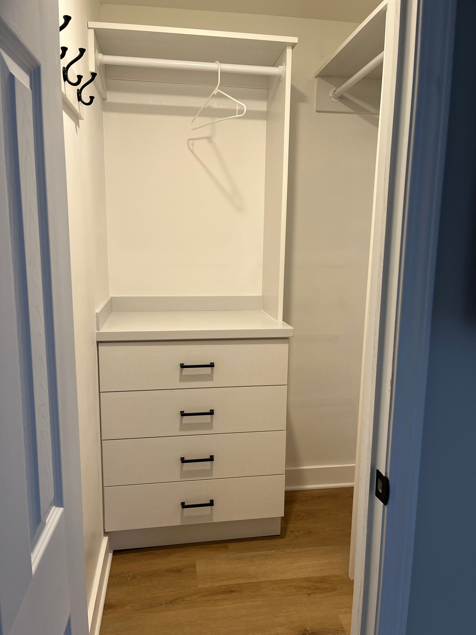 Custom closet cabinetry after