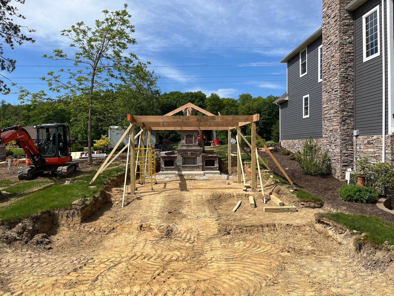 Site layout for outdoor pavilion